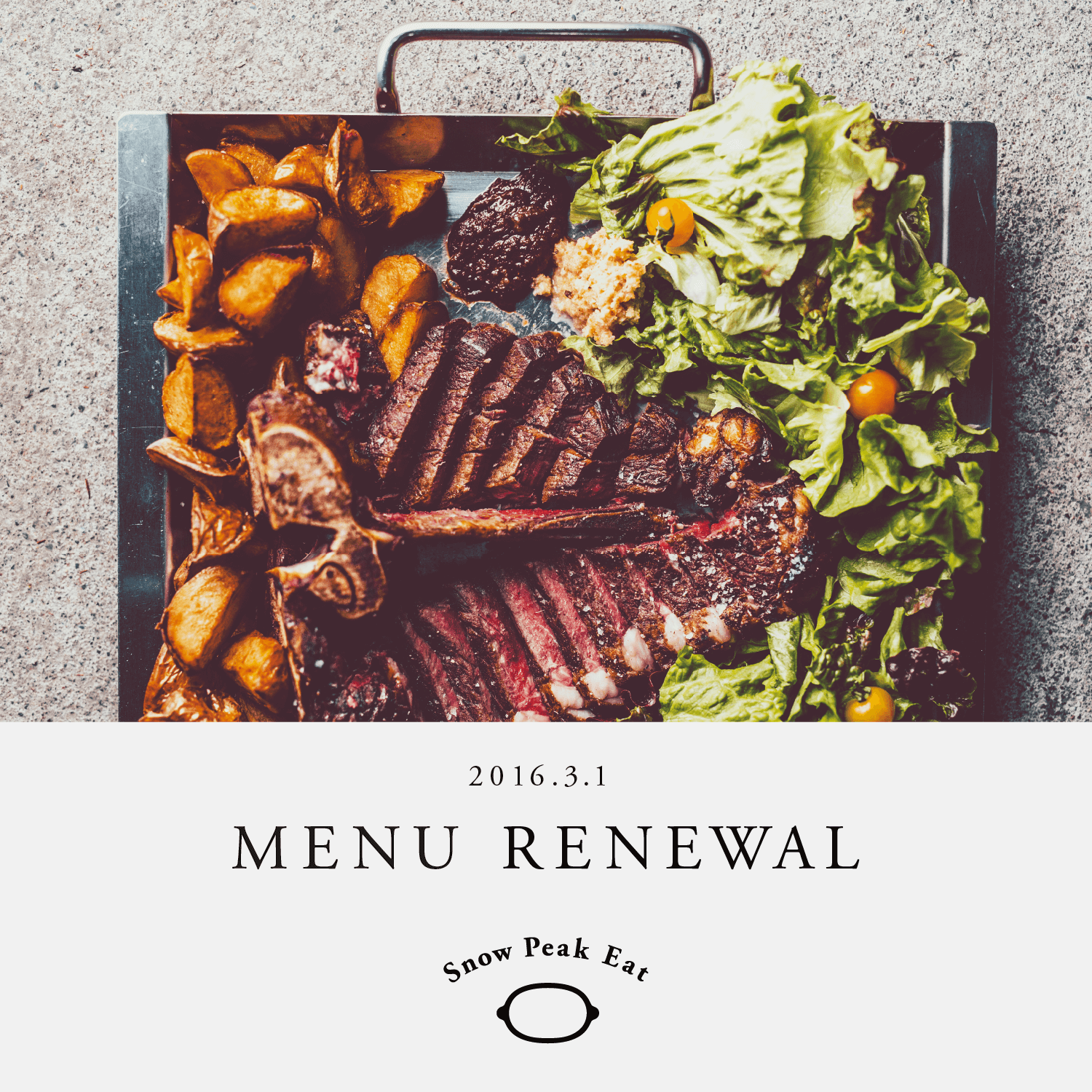 ～SnowPeakEat  Menu Renewal～